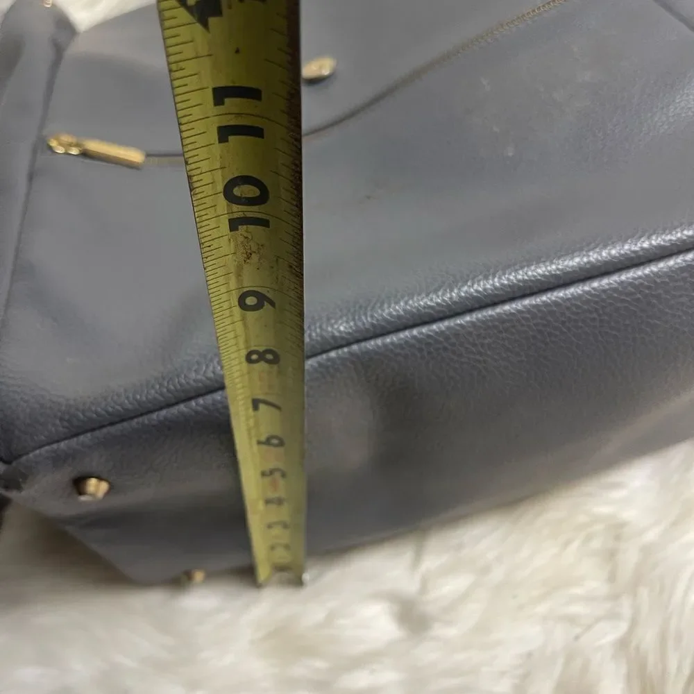 Freshly Picked Diaper Bag convertible backpack Synthetic Gray brass hardwares.
